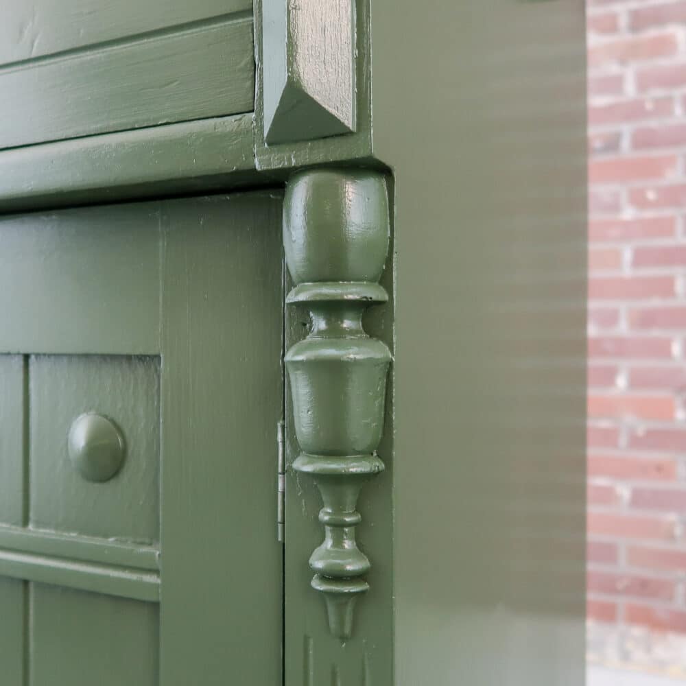 Brocante groene buffetkast - Afbeelding 6