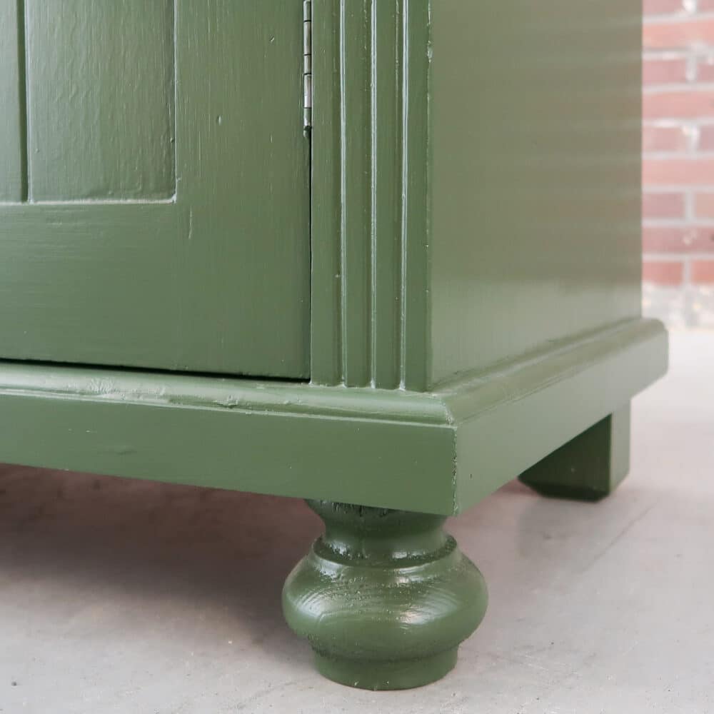 Brocante groene buffetkast - Afbeelding 8
