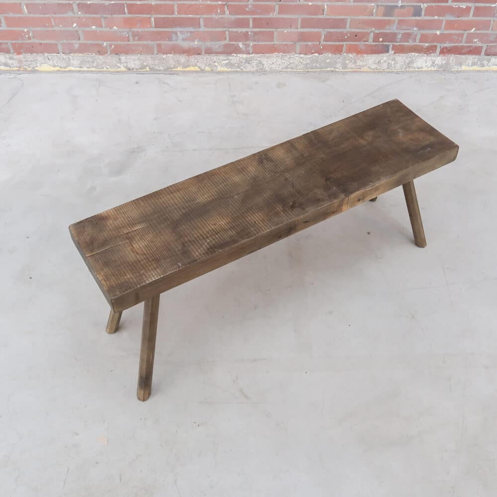Brocante houten bankje - Afbeelding 2