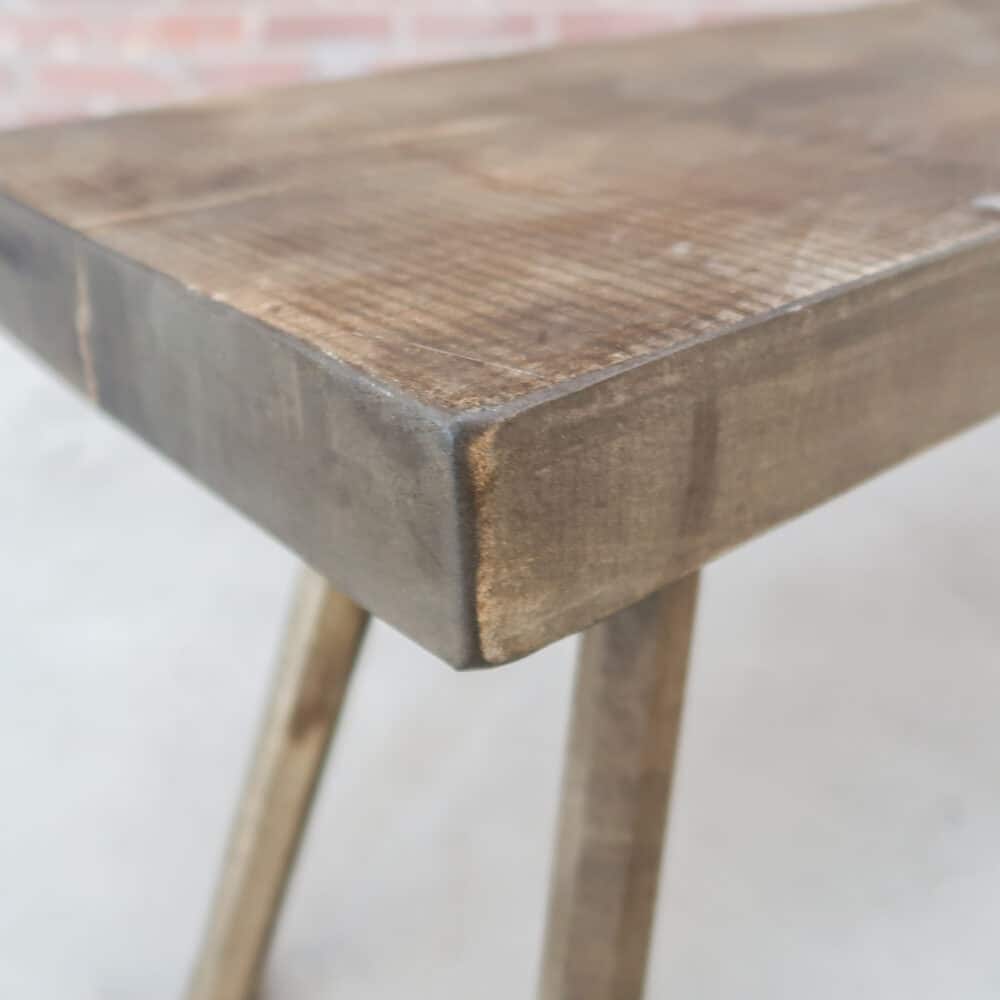 Brocante houten bankje - Afbeelding 5