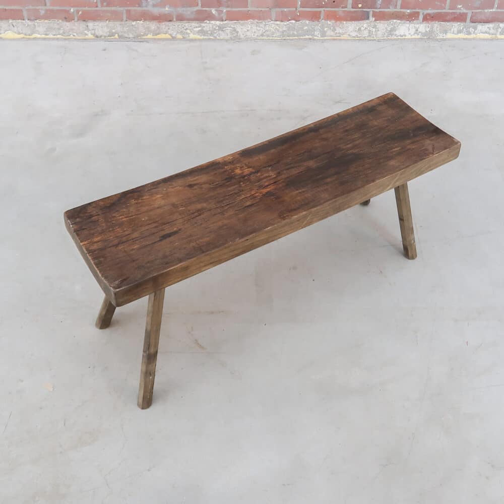 Brocante houten bankje - Afbeelding 2