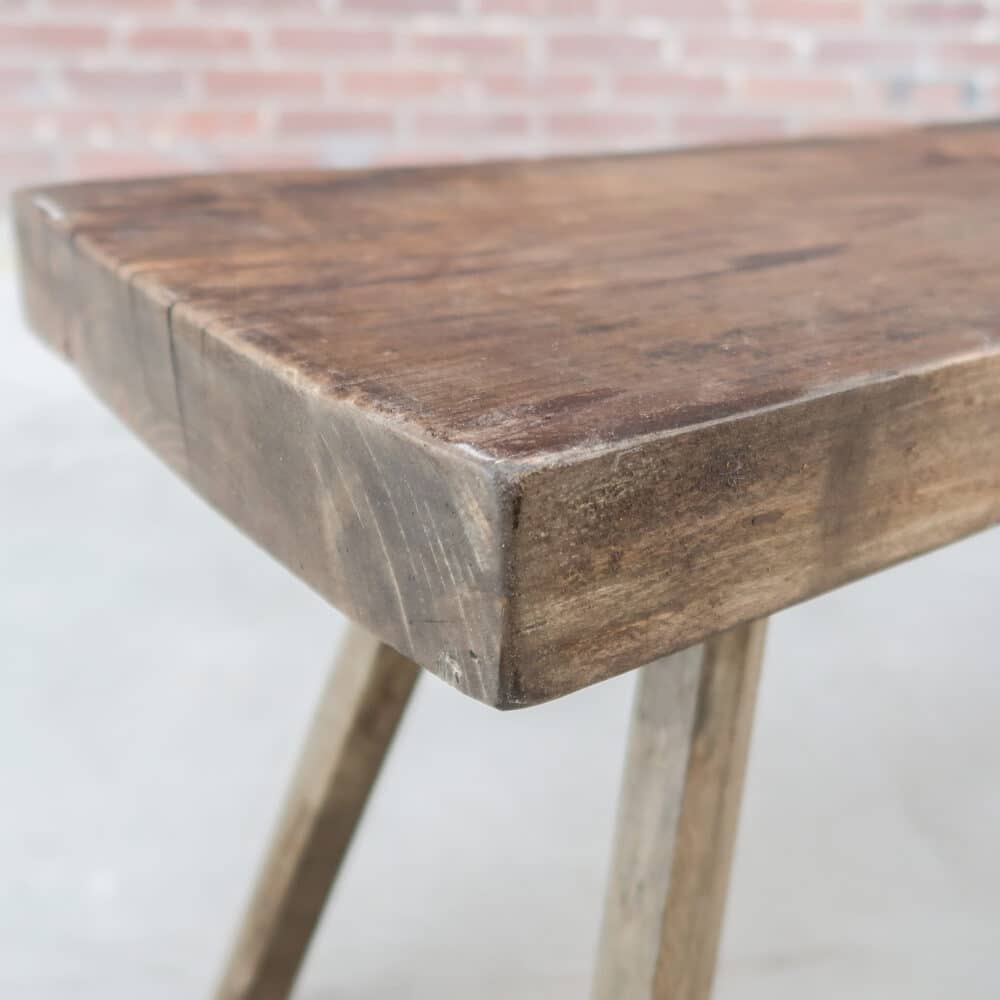 Brocante houten bankje - Afbeelding 5