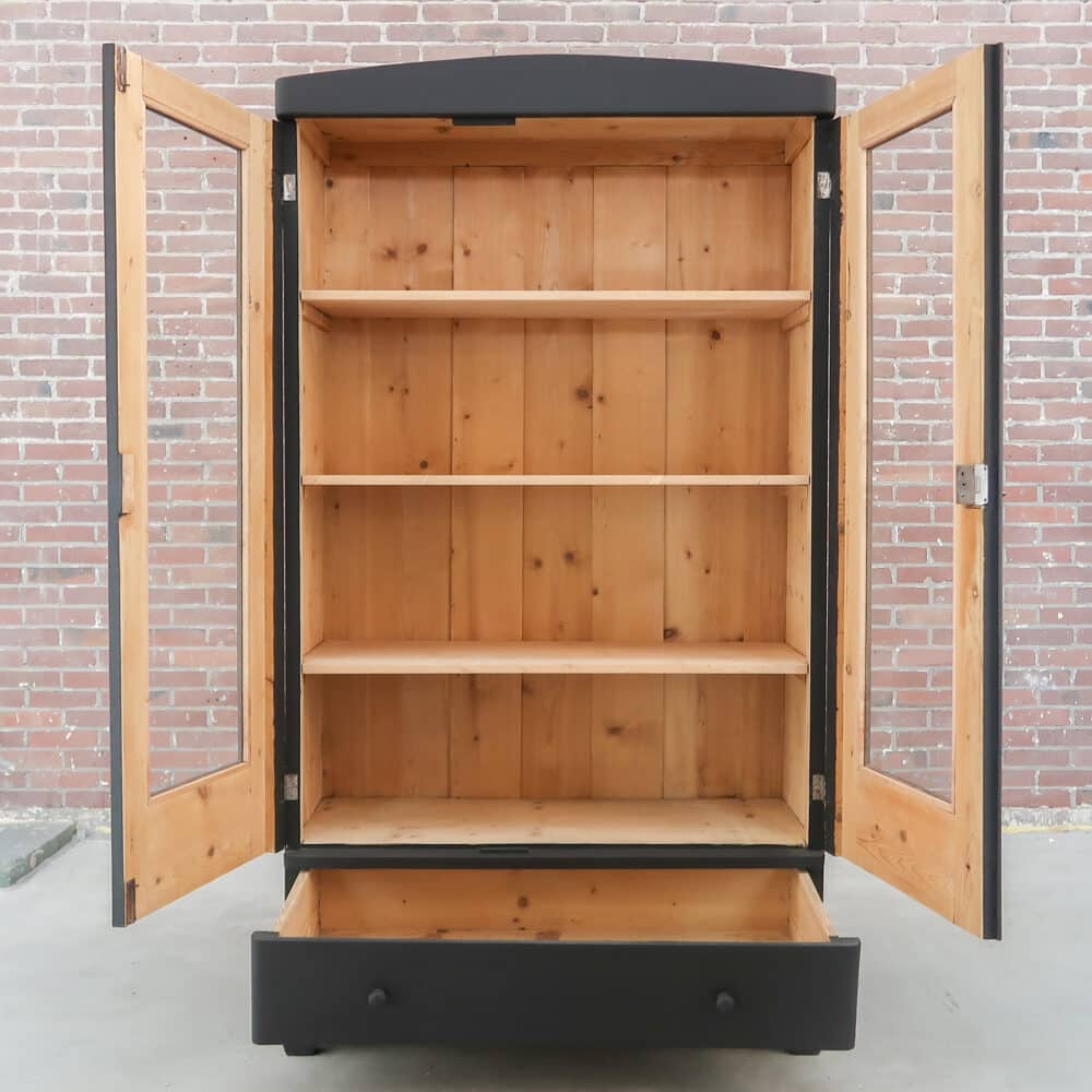 Zwarte vitrinekast - Afbeelding 2