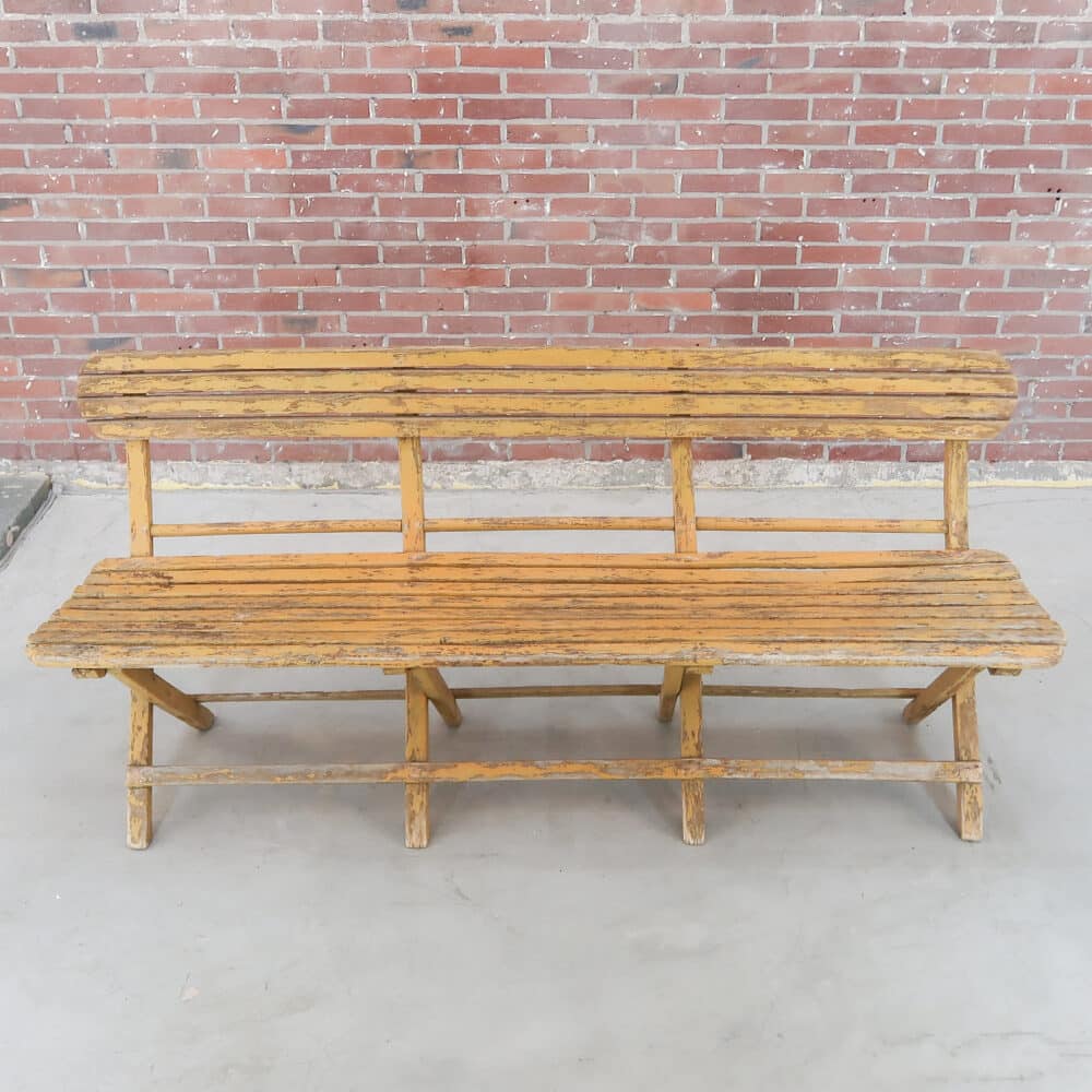 Brocante houten bankje - Afbeelding 2