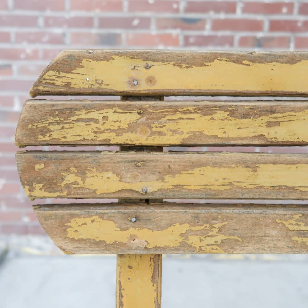 Brocante houten bankje - Afbeelding 5