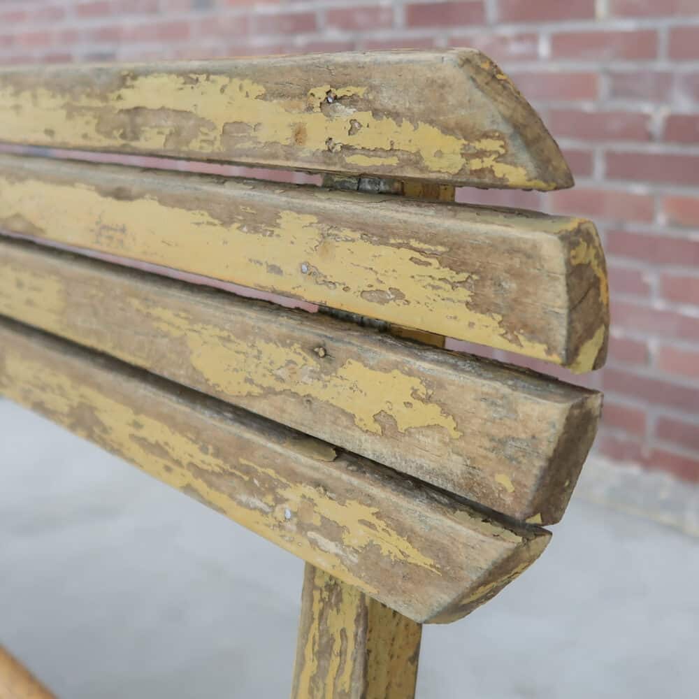 Brocante houten bankje - Afbeelding 6
