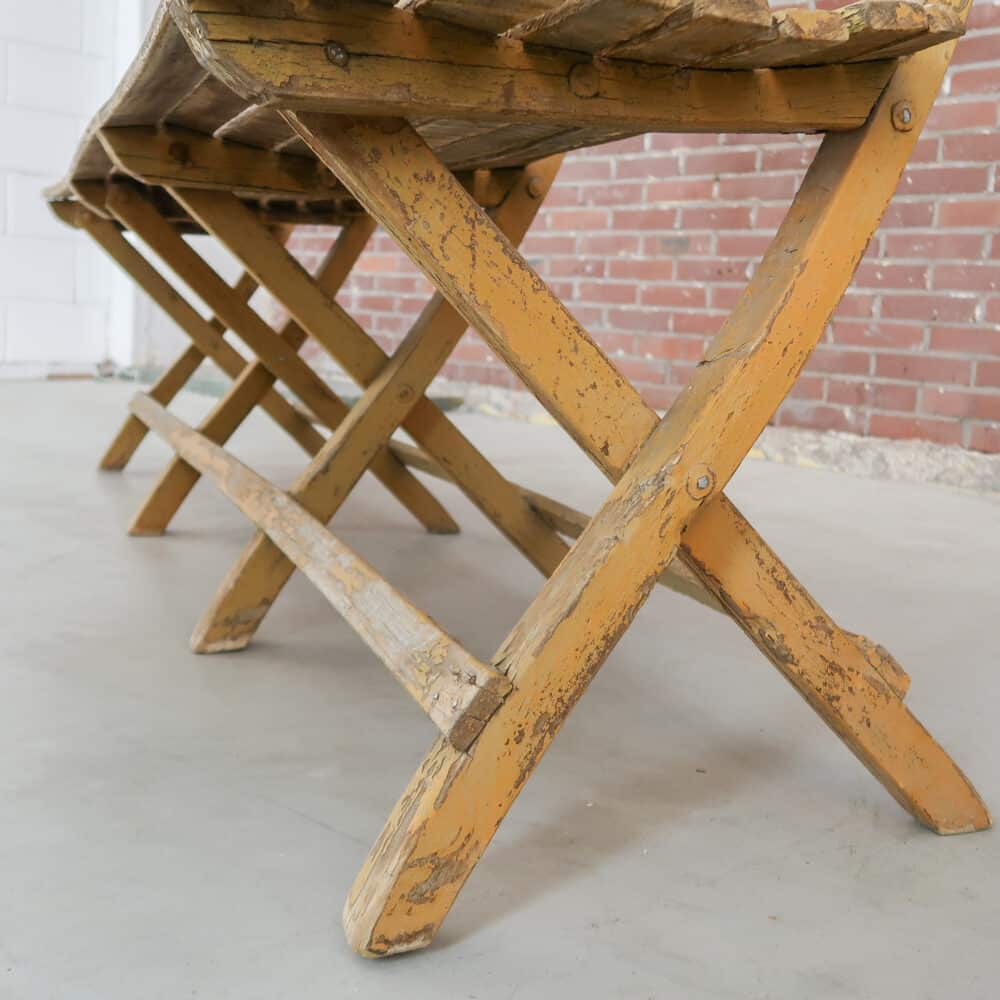 Brocante houten bankje - Afbeelding 9