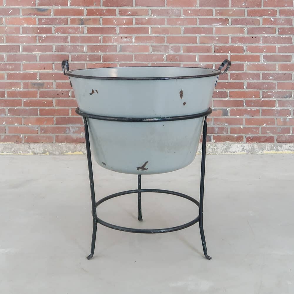 Emaille kookpot met standaard