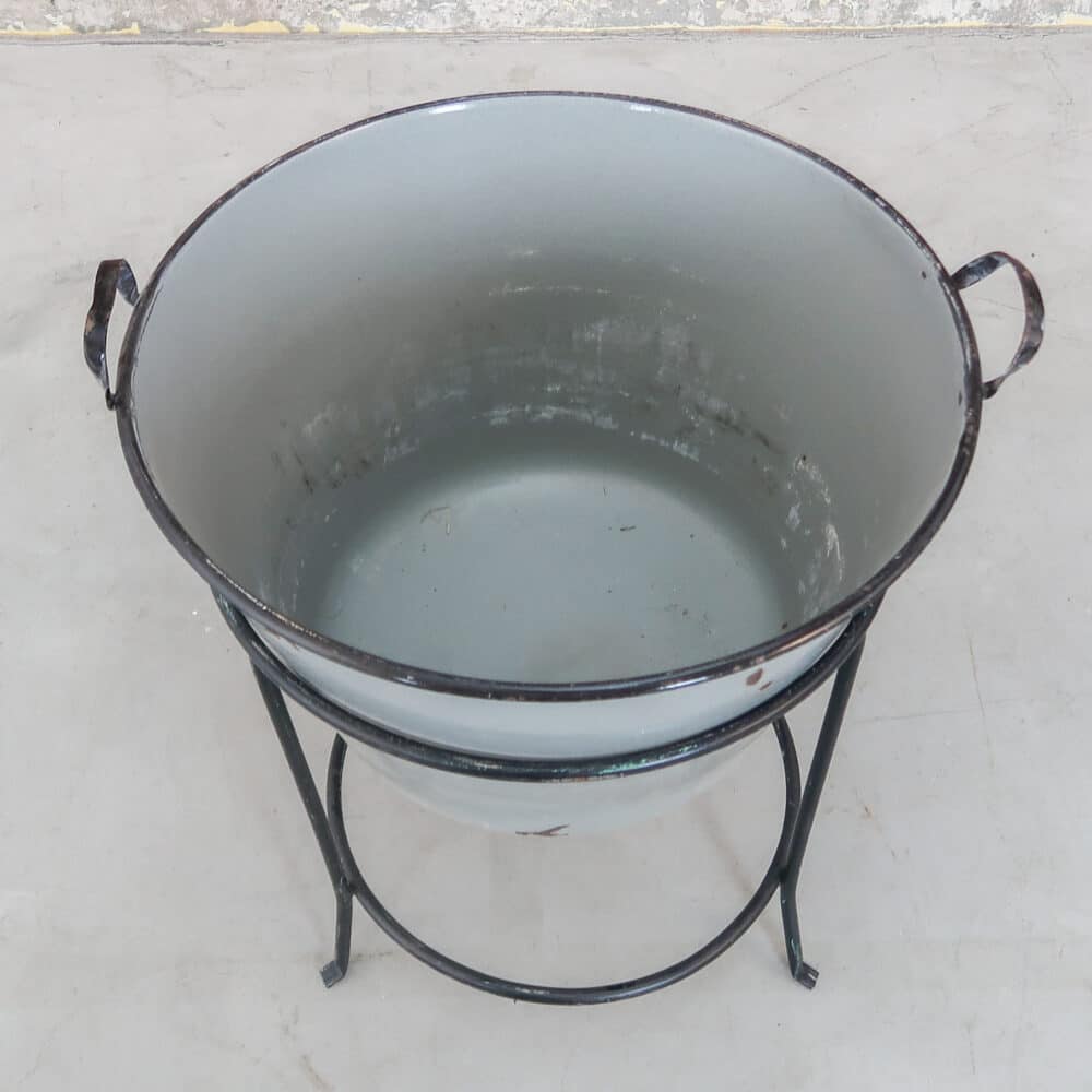Emaille kookpot met standaard - Afbeelding 2