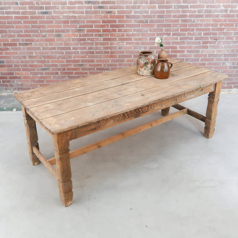 Landelijke houten tafel - Afbeelding 2