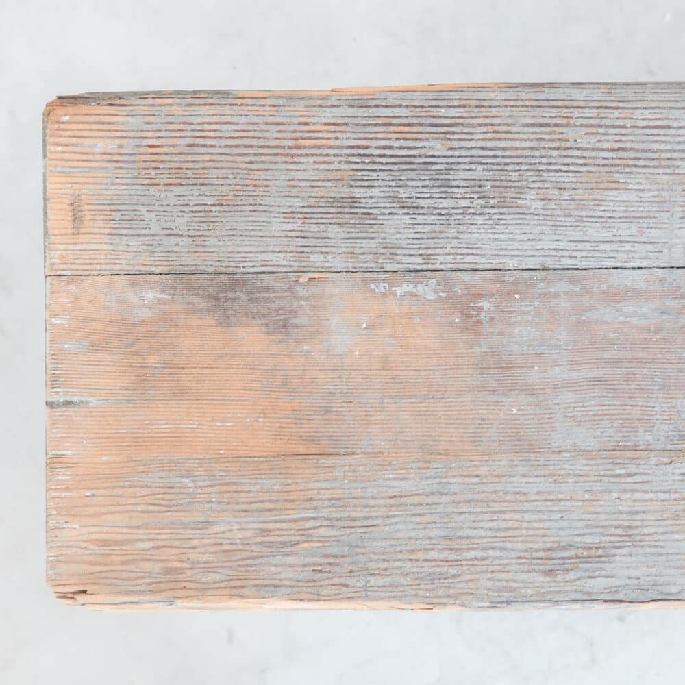 Brocante houten bankje - Afbeelding 3