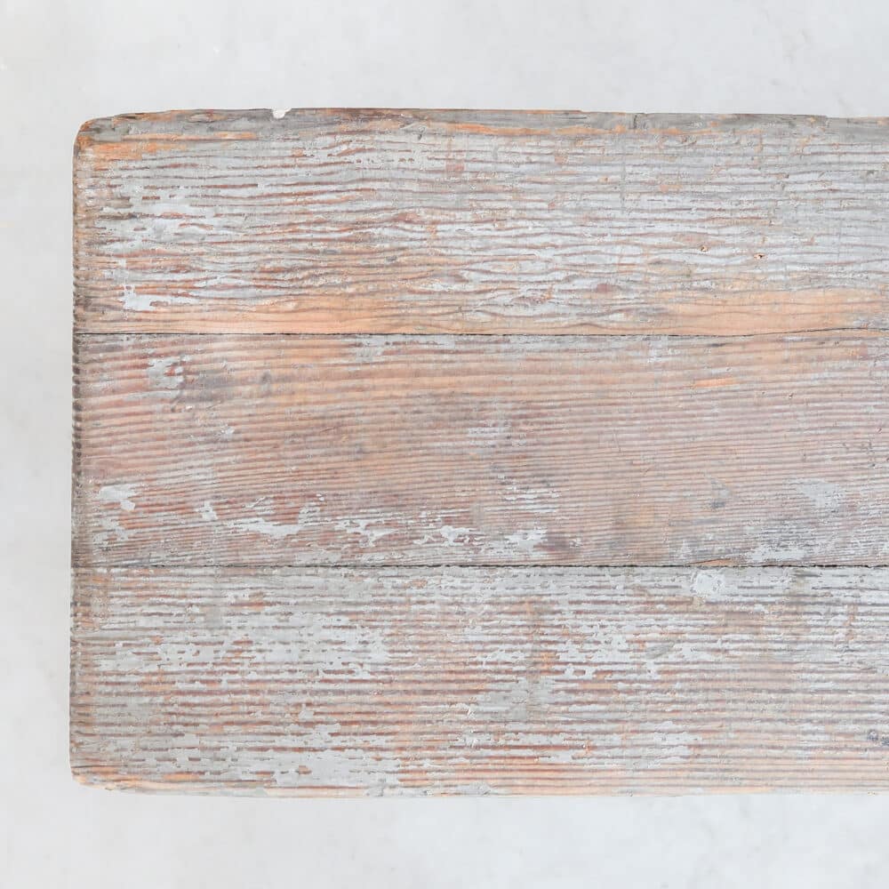 Brocante houten bankje - Afbeelding 3