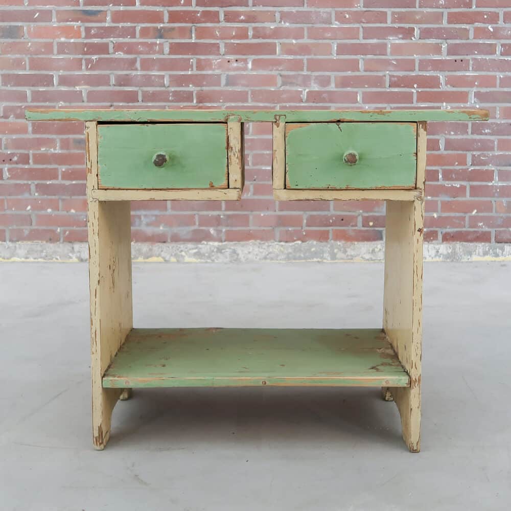 Brocante bankje met lades - Afbeelding 4