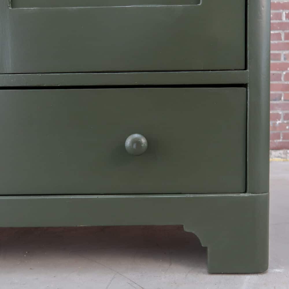 Brocante groene linnenkast – Bild 7