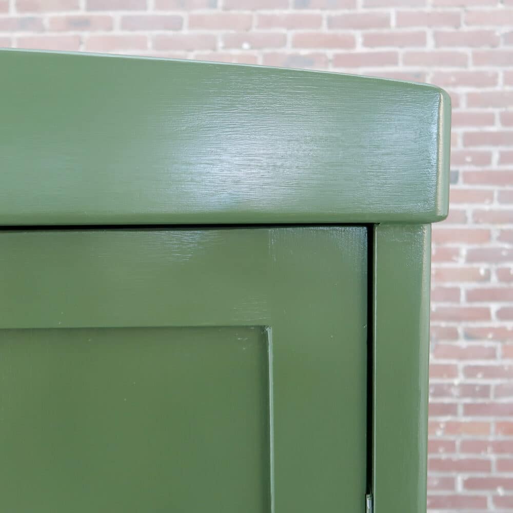 Brocante groene linnenkast – Bild 5