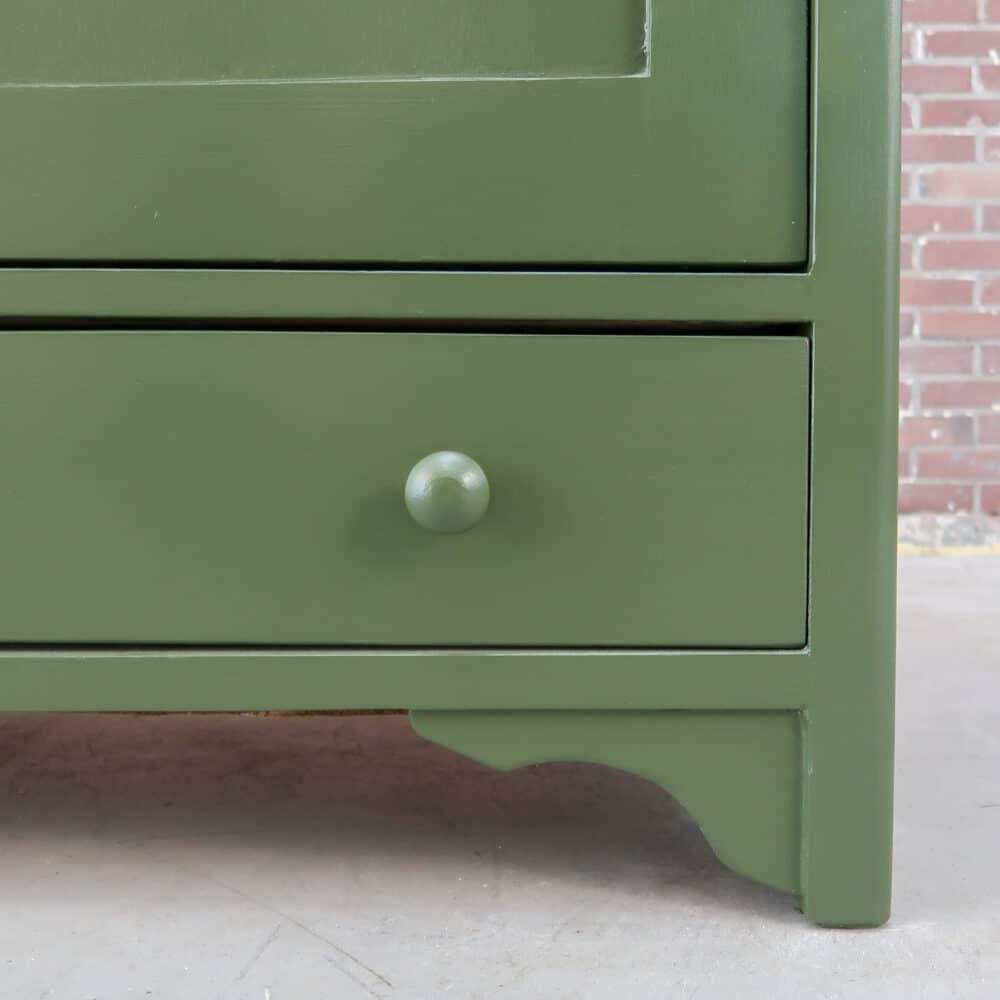 Brocante groene linnenkast – Bild 7