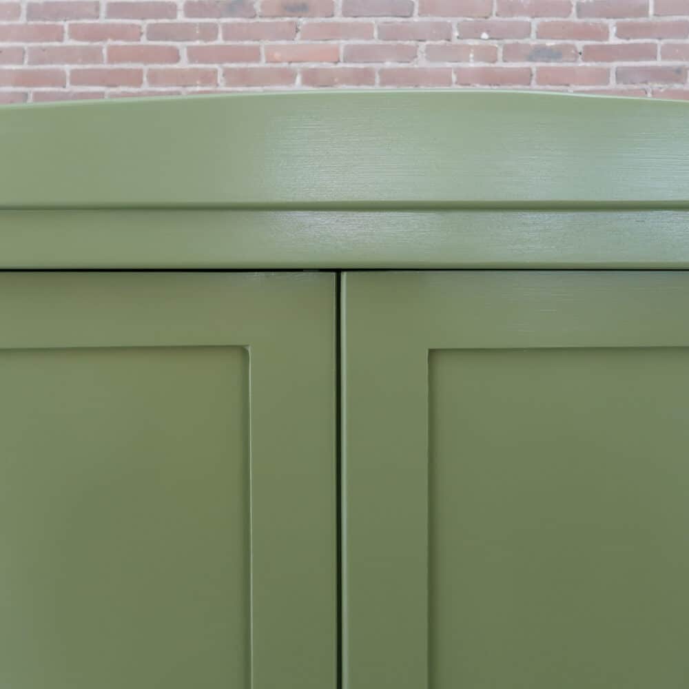 Brocante groene linnenkast – Bild 4