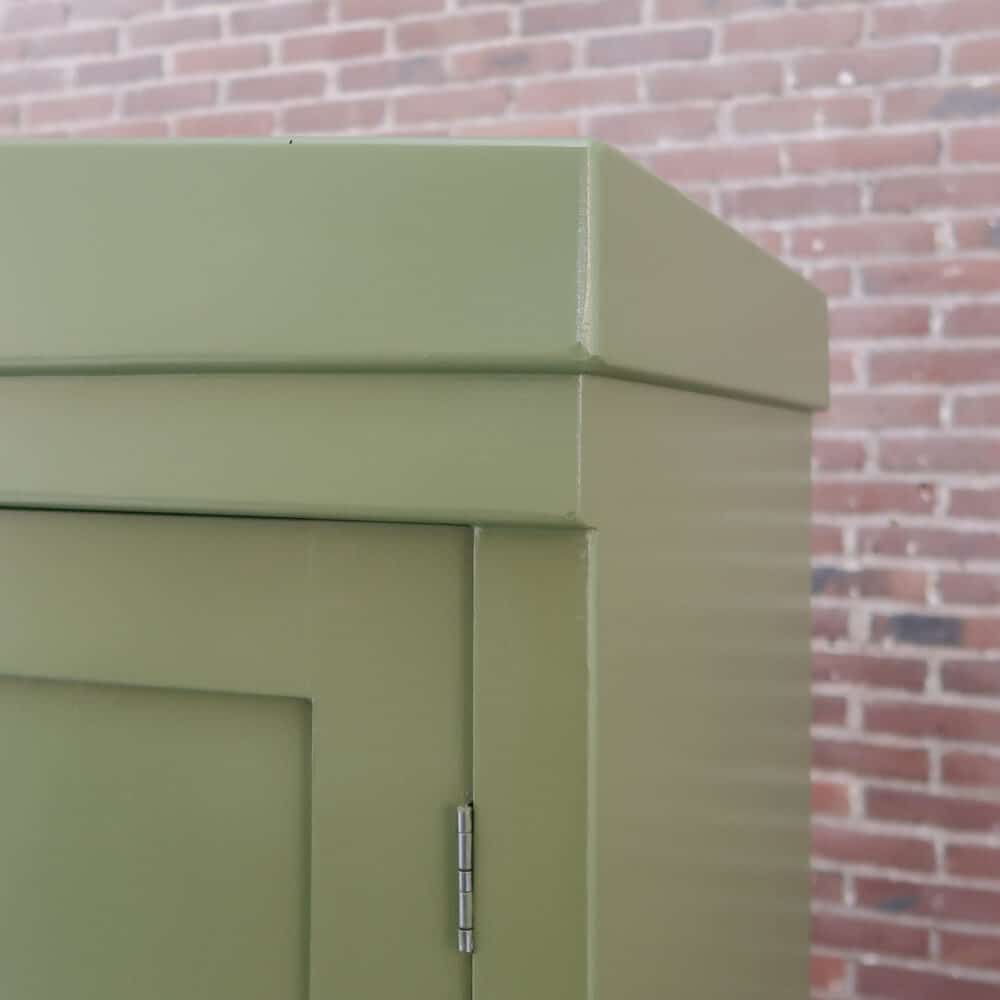 Brocante groene linnenkast – Bild 5