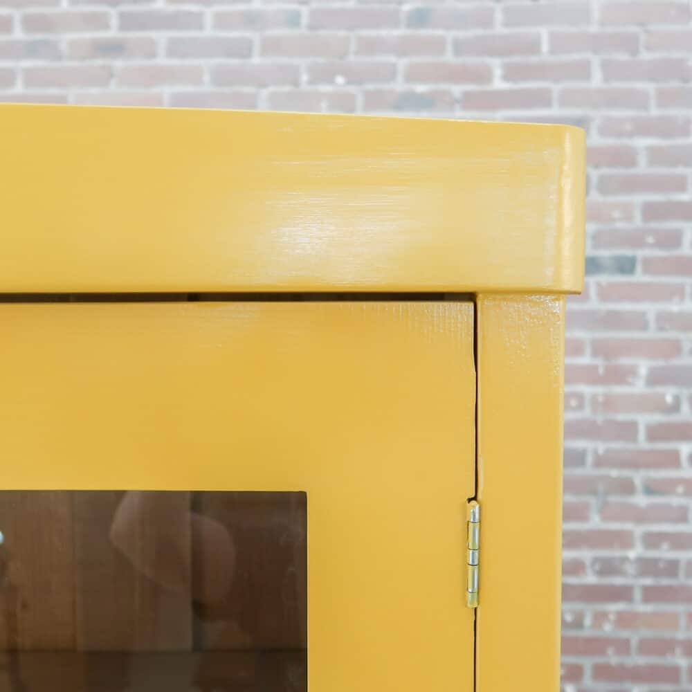 Brocante gele buffetkast - Afbeelding 4