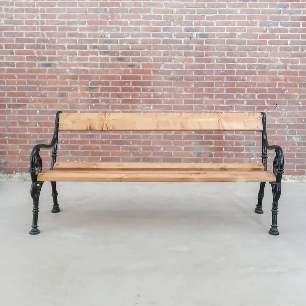 Brocante bank - gietijzeren poten - Afbeelding 2