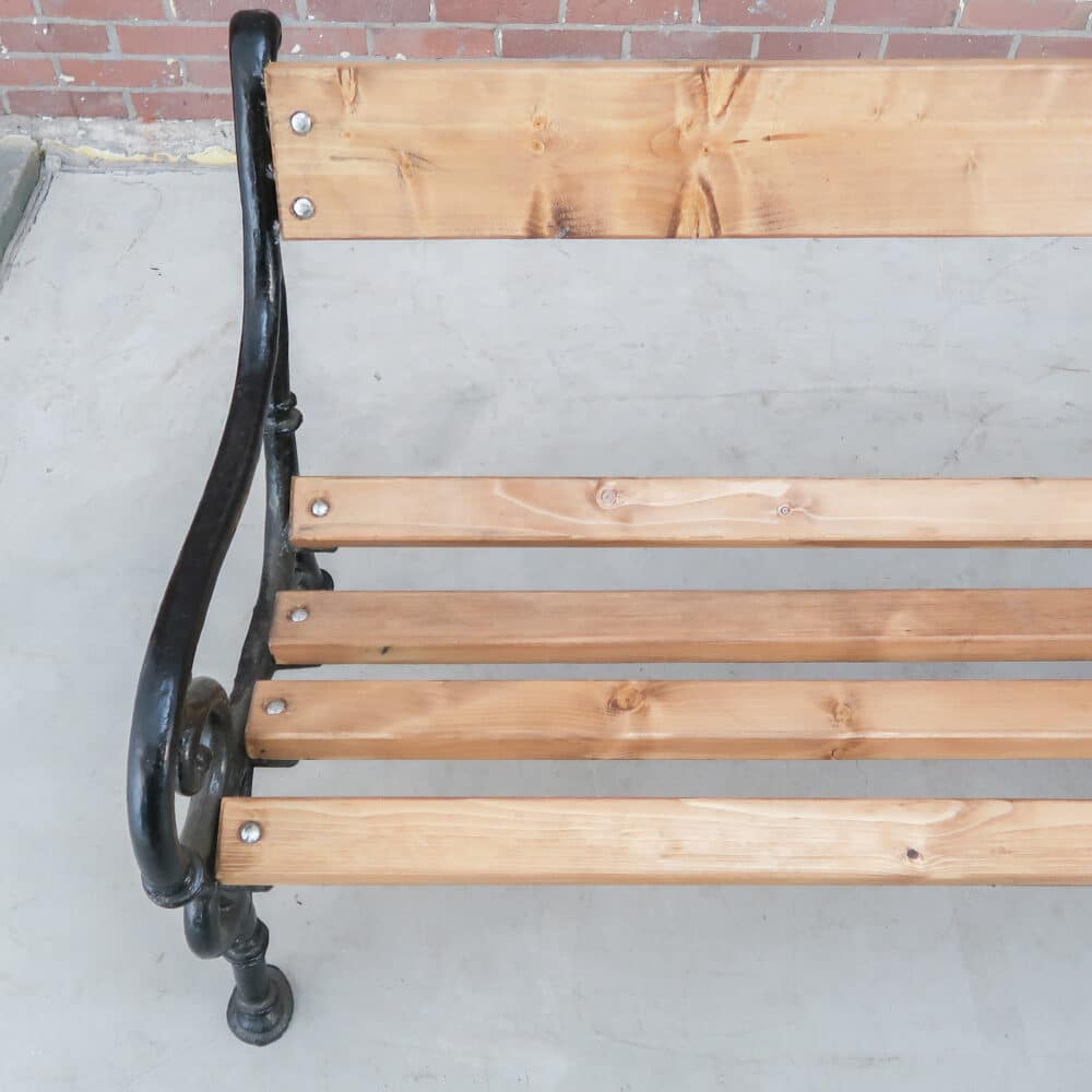 Brocante bank - gietijzeren poten - Afbeelding 4