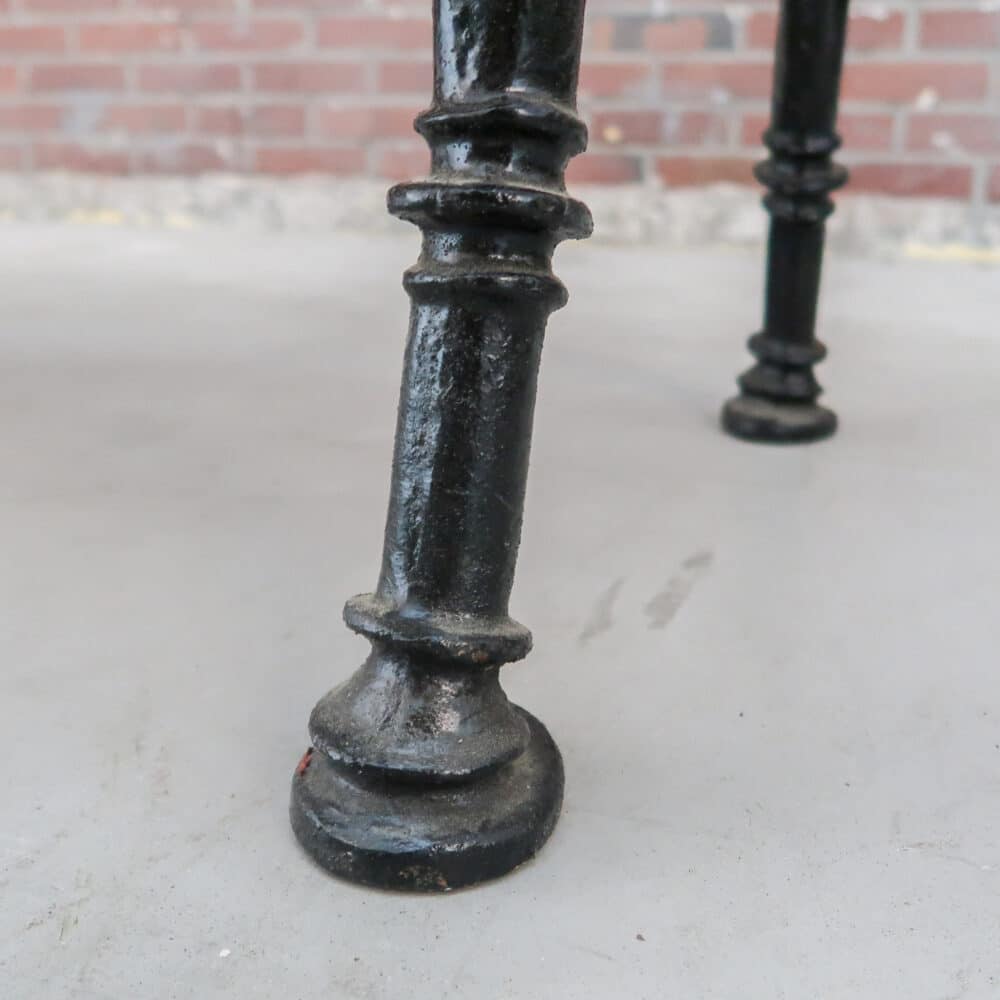 Brocante bank - gietijzeren poten - Afbeelding 9