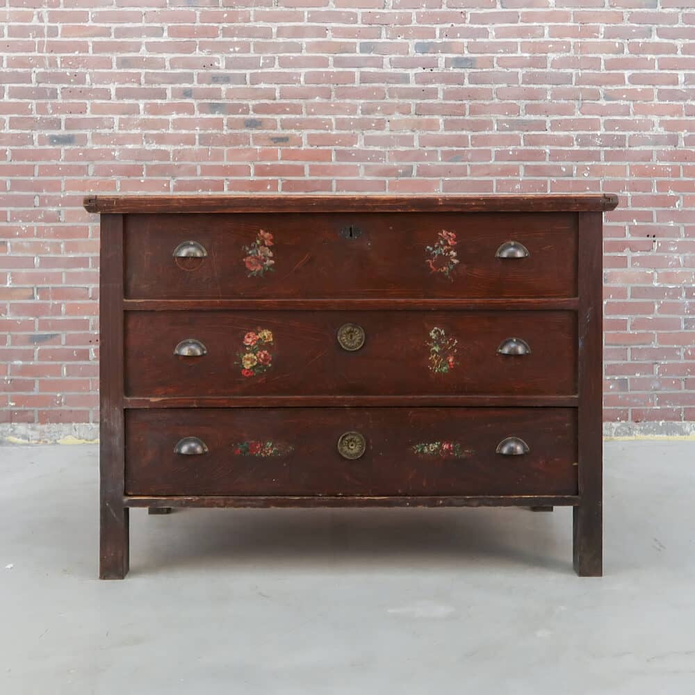 Brocante kist met nep lades - Afbeelding 2