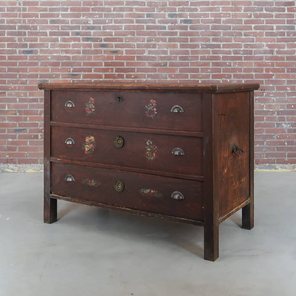 Brocante kist met nep lades