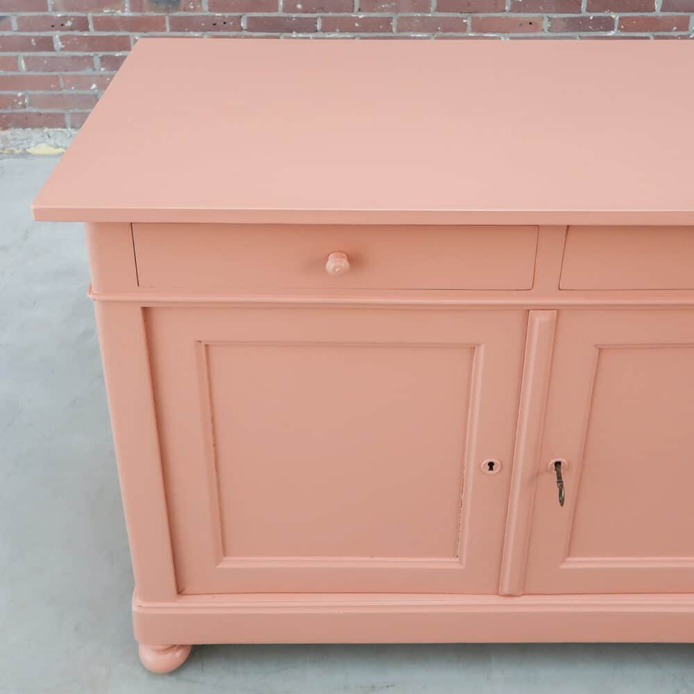 Brocante roze dressoir - Afbeelding 3