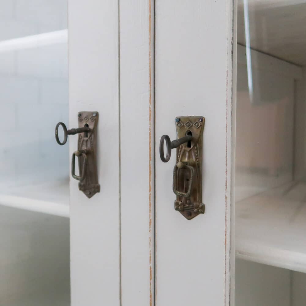 Brocante vitrinekast/dressoir - Afbeelding 8