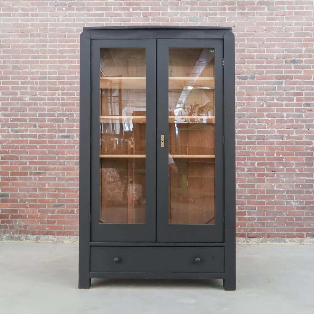 Zwarte vitrinekast - Afbeelding 2