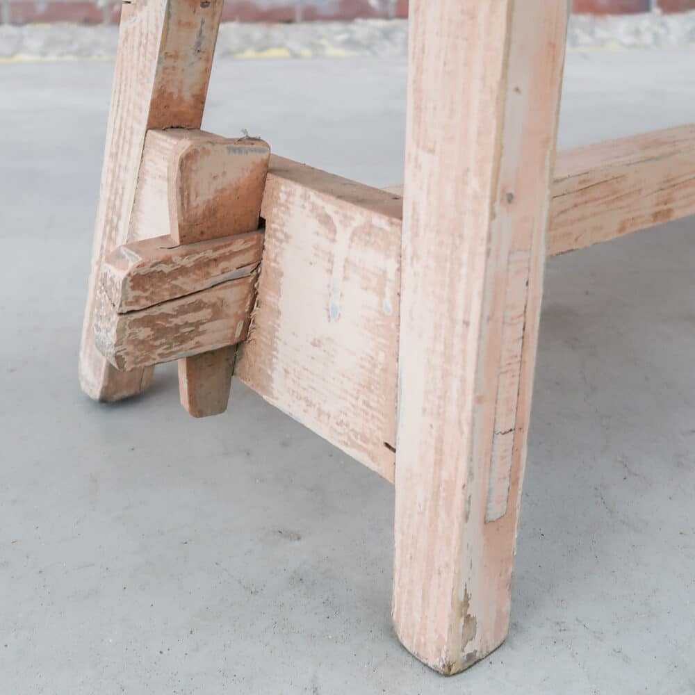 Brocante roze bankje - Afbeelding 8