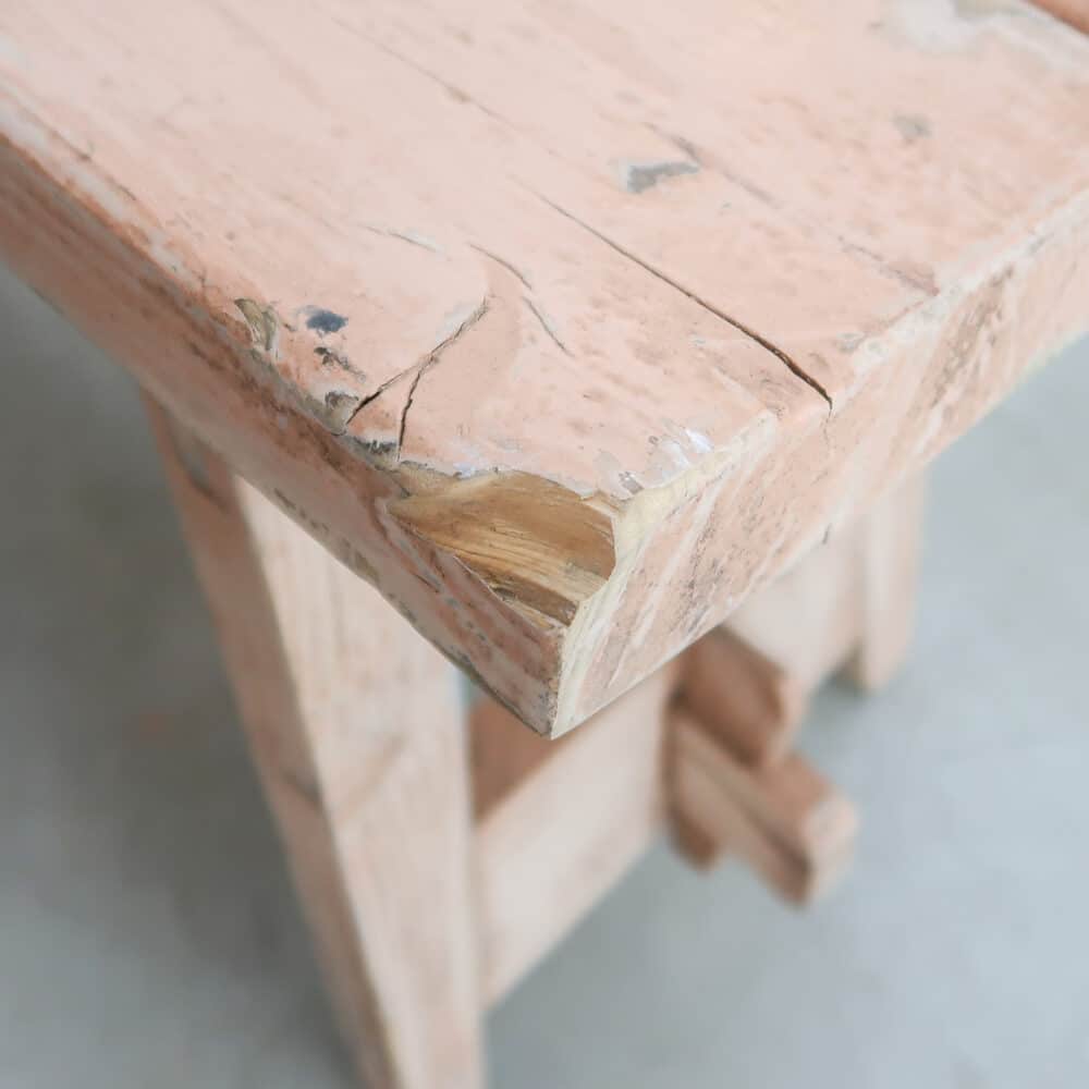 Brocante roze bankje - Afbeelding 7