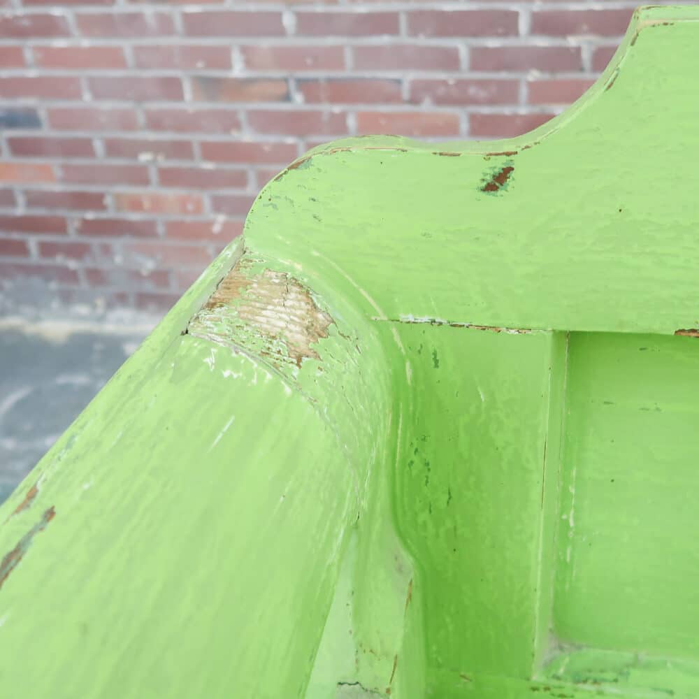 Brocante groene bank - Afbeelding 6