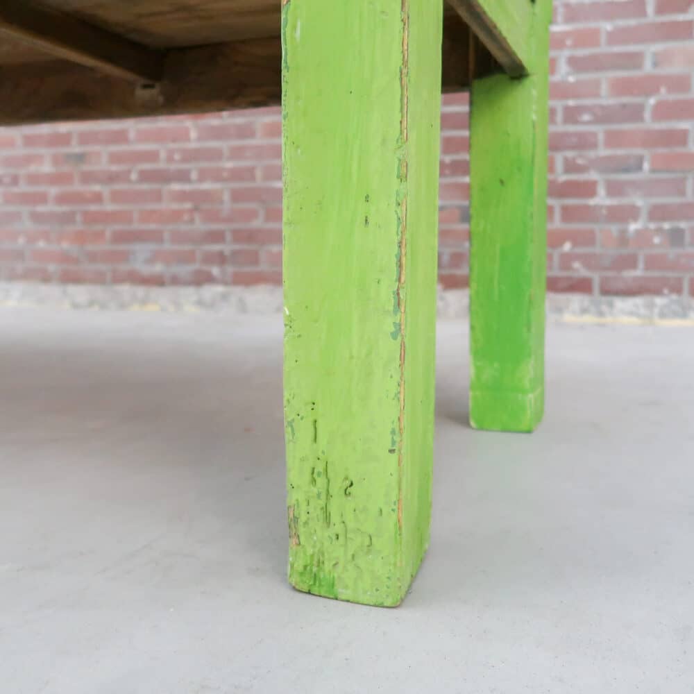 Brocante groene bank - Afbeelding 8