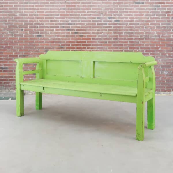Brocante groene bank