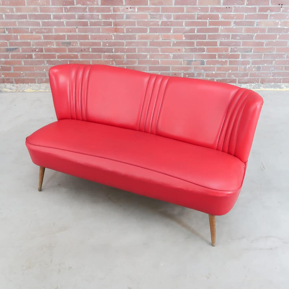 Vintage rode cocktail bank - Afbeelding 2
