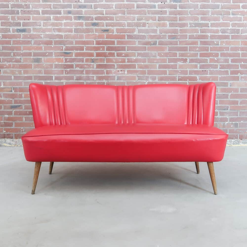 Vintage rode cocktail bank - Afbeelding 3