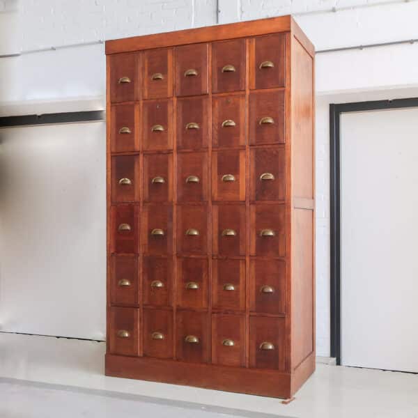 Industriële houten ladekast