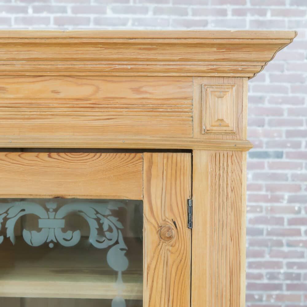 Grenen buffetkast met geëtst glas - Afbeelding 5