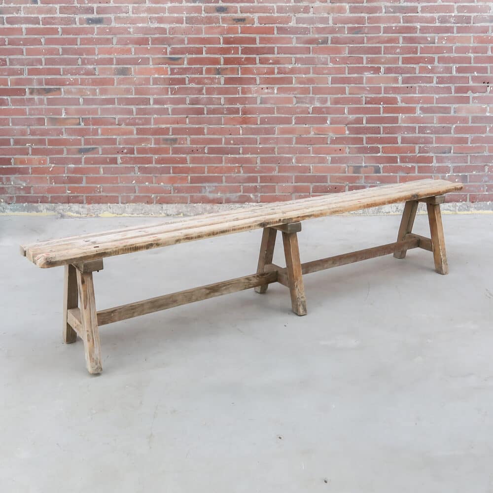 Brocante houten bankje