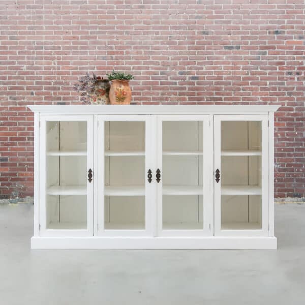 Brocante vitrinekast/dressoir