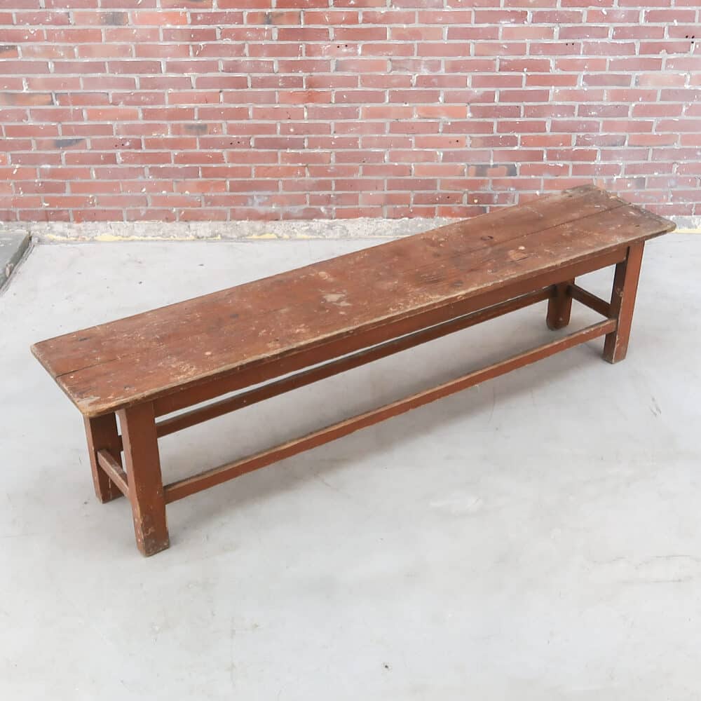 Brocante houten bankje – Bild 2