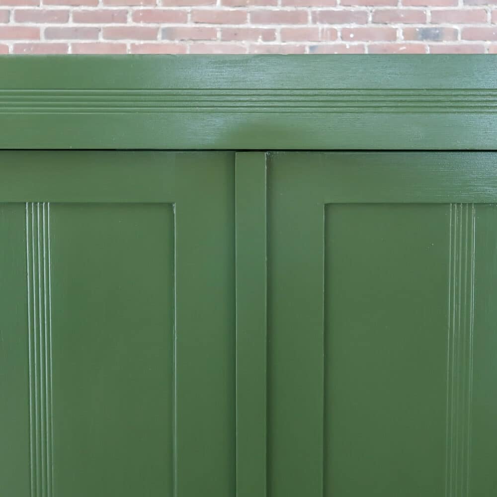 Brocante groene linnenkast - Afbeelding 3