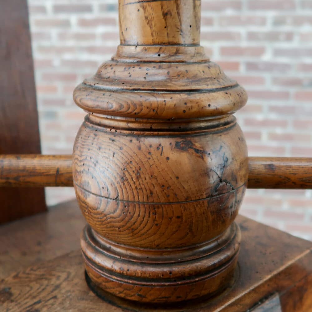 Antieke linnenpers met ladenkast - Afbeelding 6