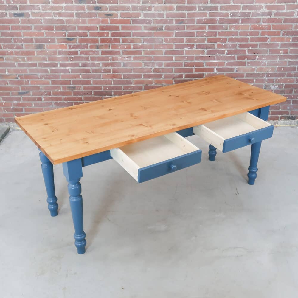 Landelijke eettafel met lades - Afbeelding 3