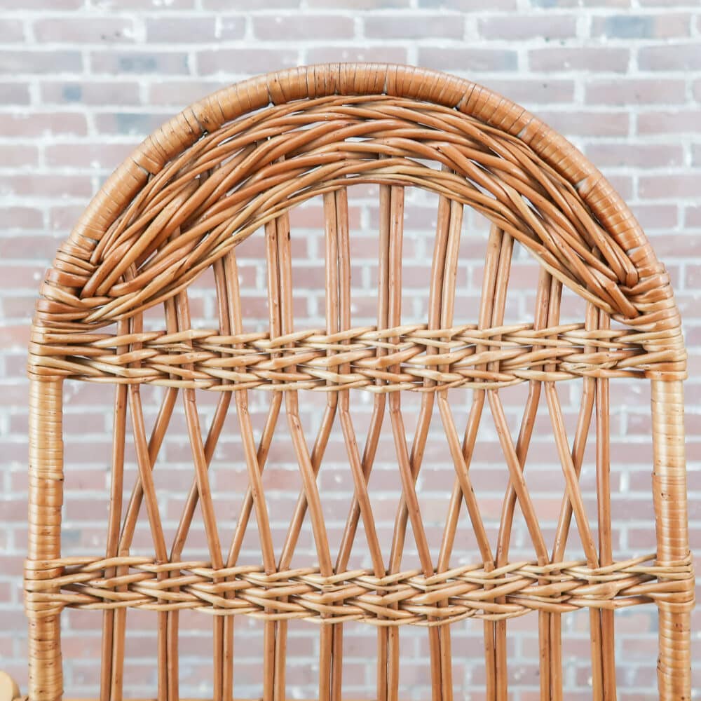 Vintage rieten schommelstoel - Afbeelding 6