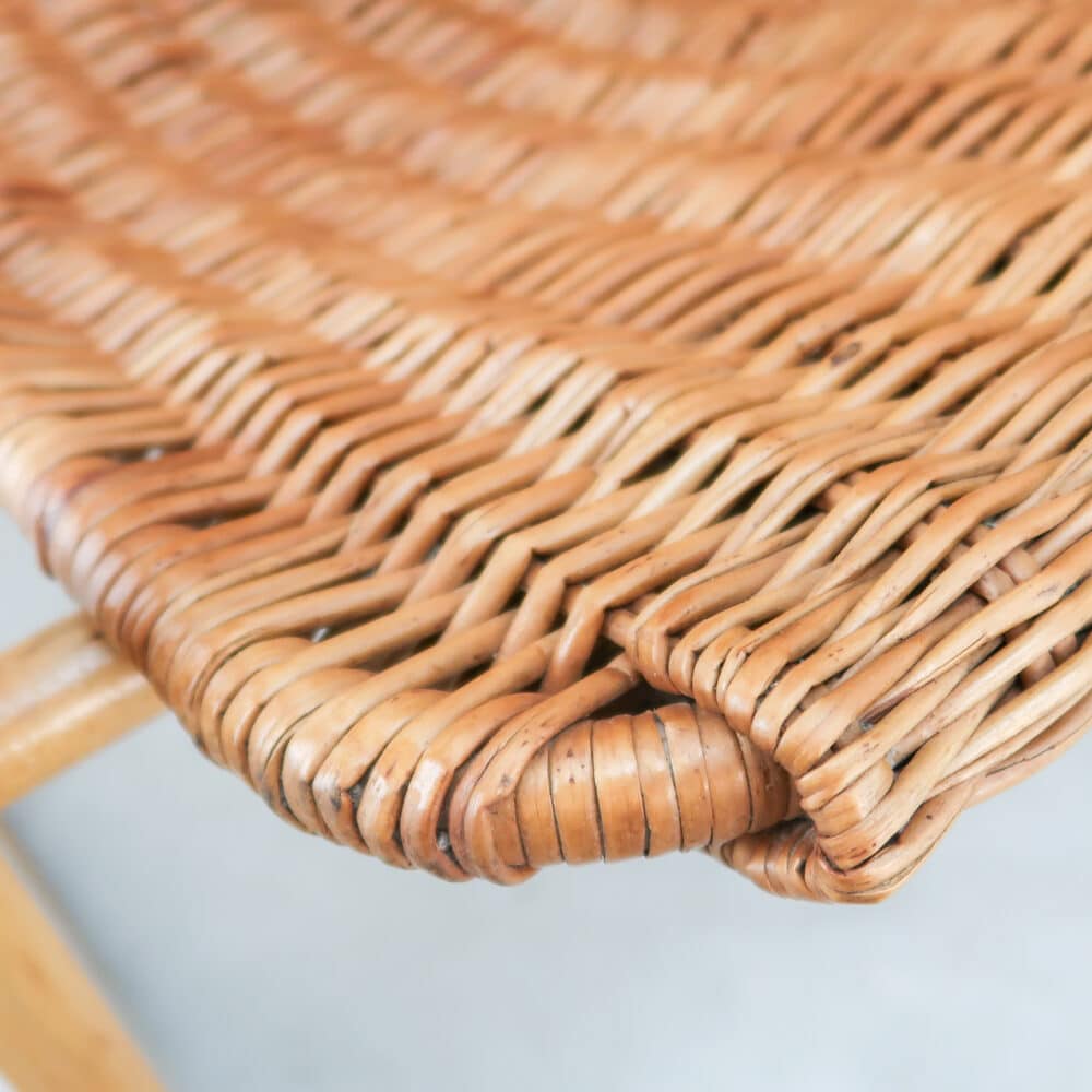Vintage rieten schommelstoel - Afbeelding 9