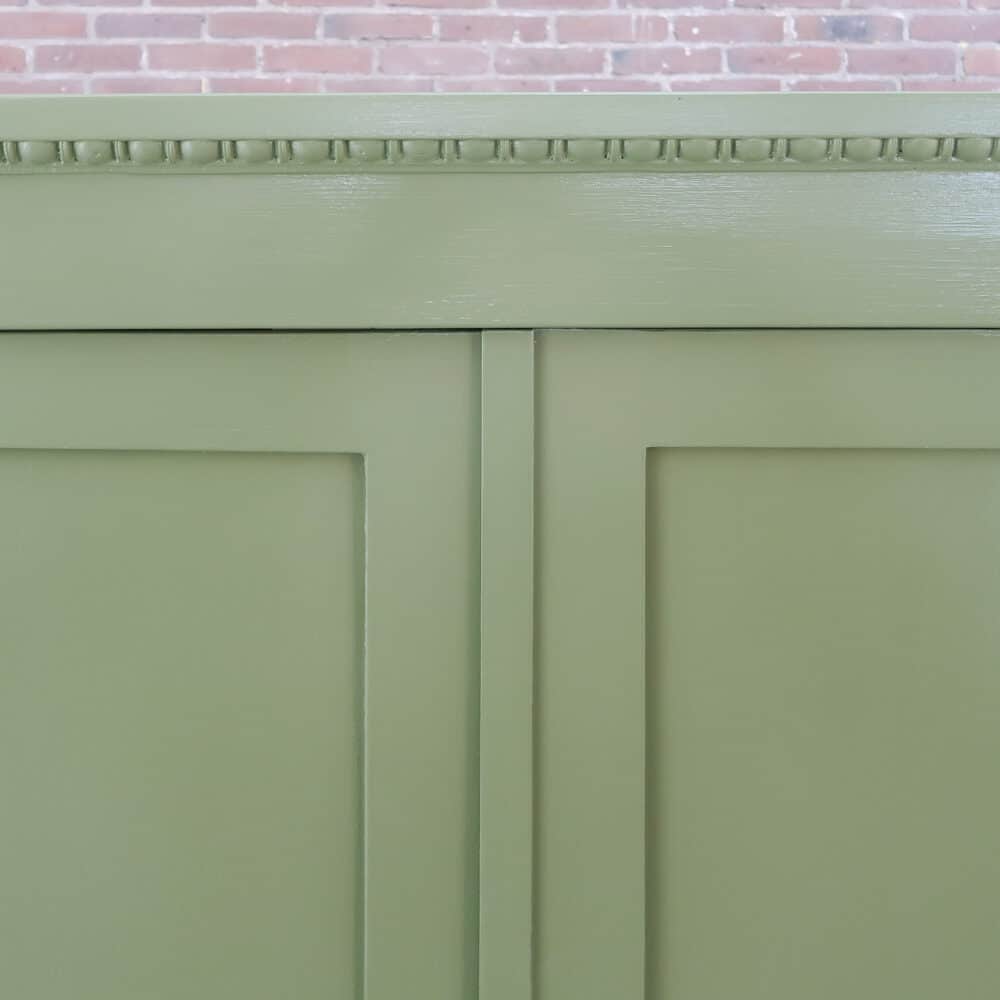 Brocante groene linnenkast - Afbeelding 3