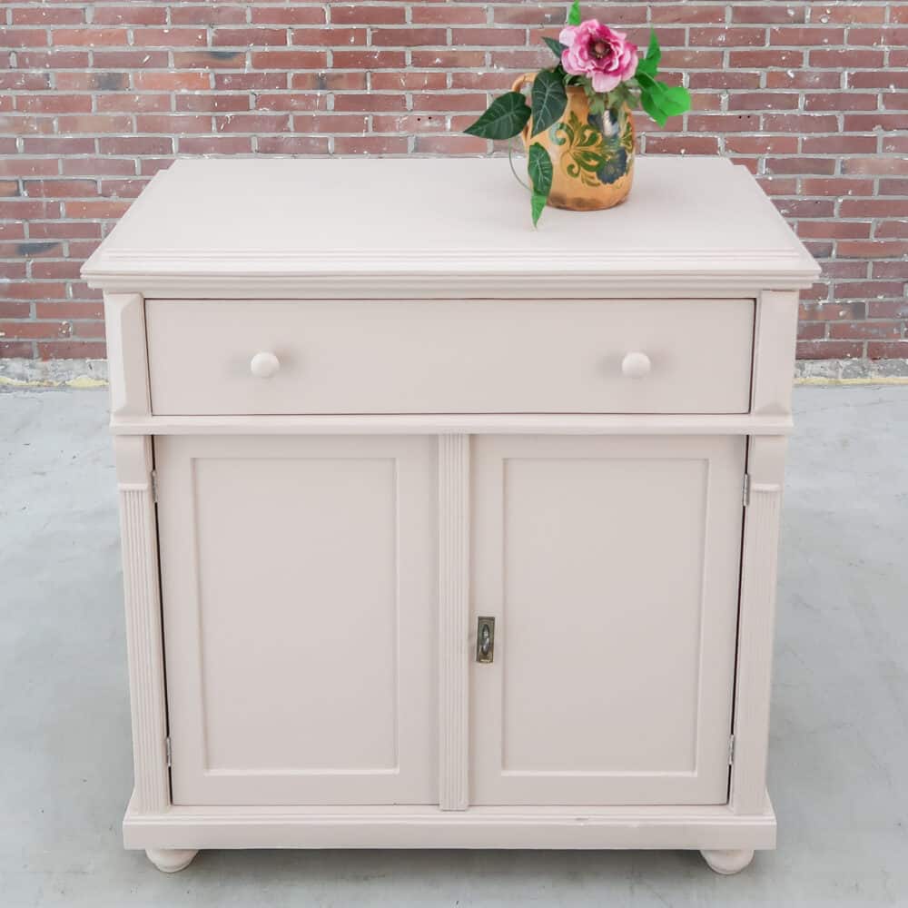 Brocante roze dressoir - Afbeelding 3